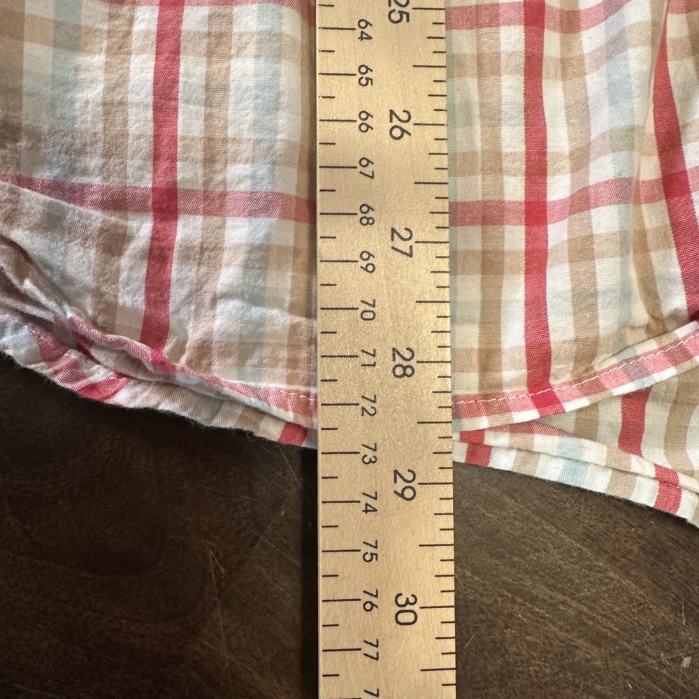Columbia Shirt Mens Large Short Sleeve Plaid Pockets Button Up Outdoors - Picture 5 of 6